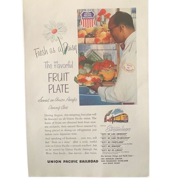 Vintage 1953 Union Pacific Fresh As A Daisy Ad Advertisement - Picture 3 of 4